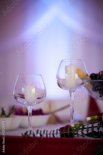 Beautiful wedding reception table decoration