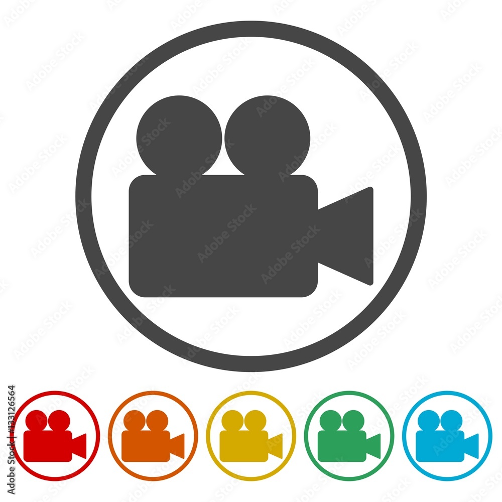 Simple video camera icon vector Simple video camera icon vector