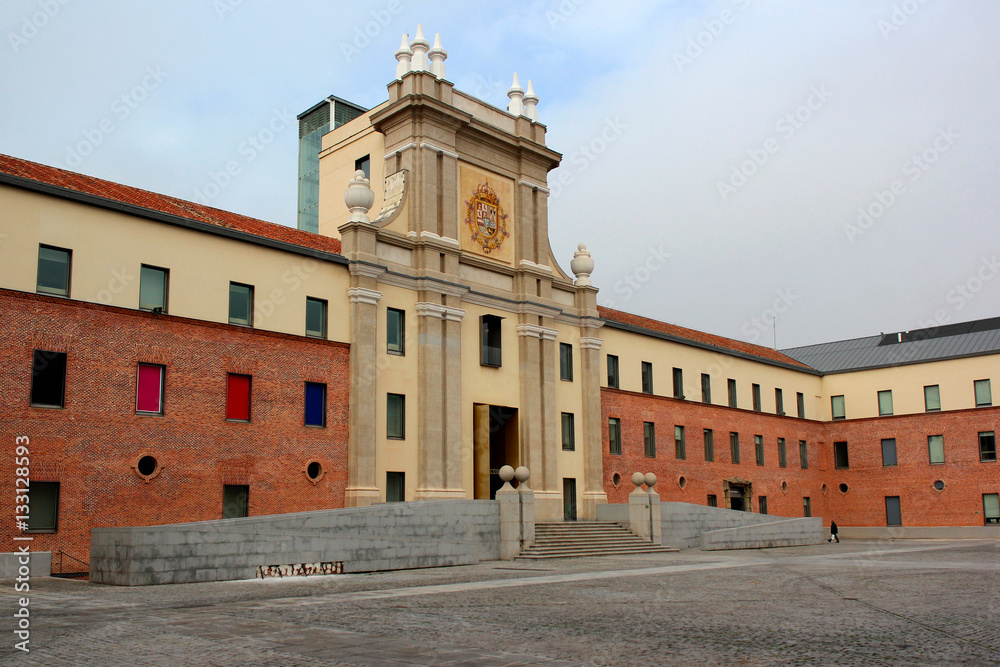 Cuartel del Conde Duque. Base of Guardias de Corps in the Independence war. Principal Facade. Madrid, Spain