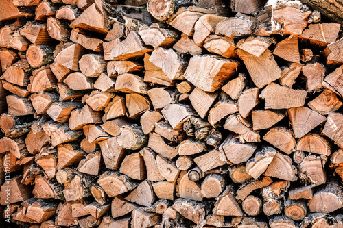 Chopped wood background