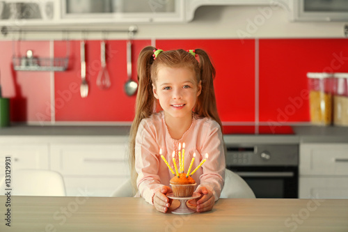 Cute little girl with birth...