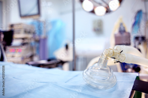 Modern equipment in operating room  closeup