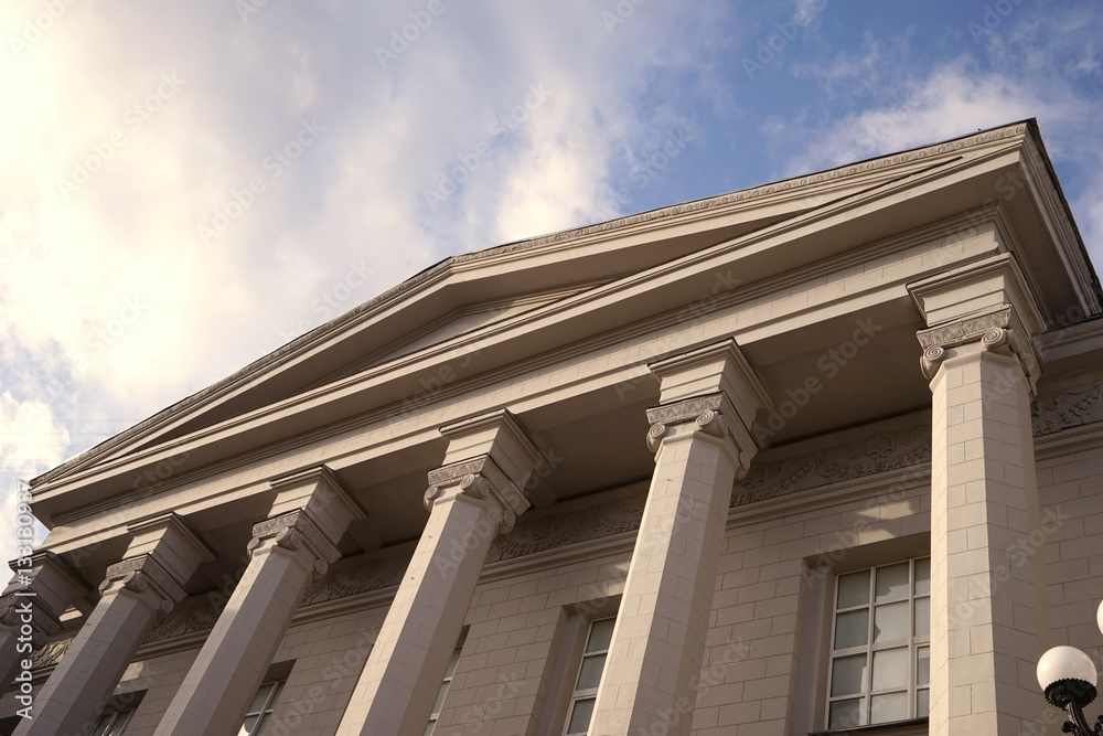 Design of building in neoclassical style Design of building in neoclassical style