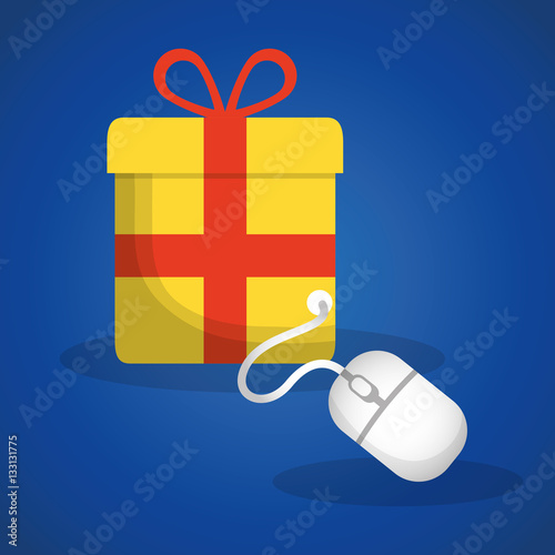 shopping online gift internet vector illustration eps 10