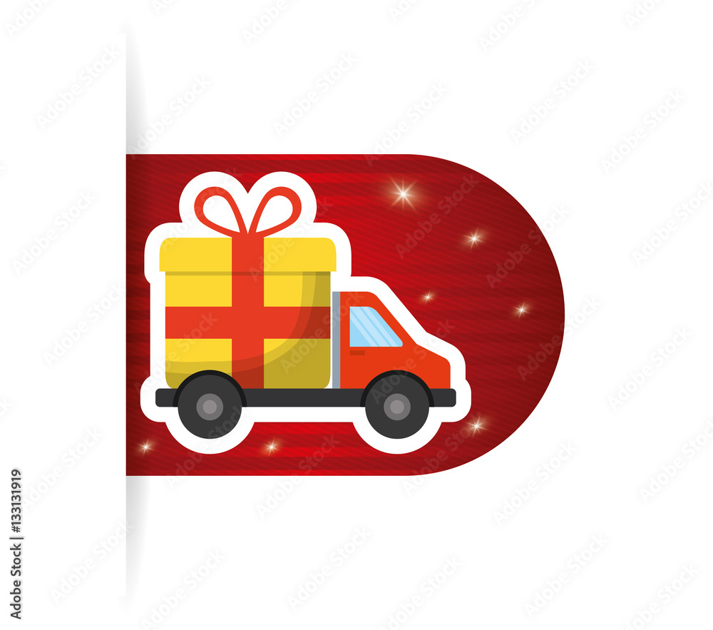 online buy truck delivery card vector illustration eps 10