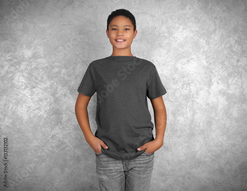 Young African American boy ...