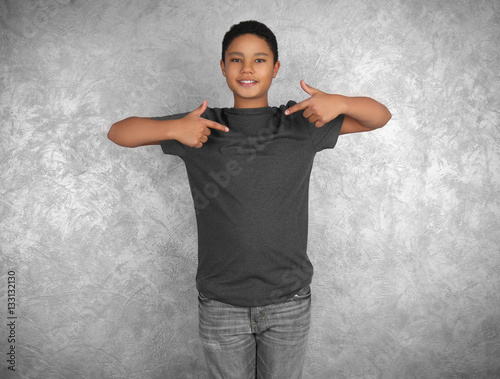 Young African American boy ...
