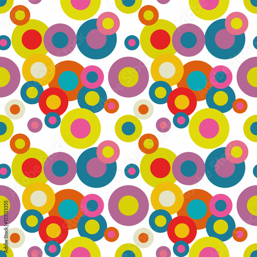Seamless Pattern. Abstract Psychedelic Art Background. Vector Il