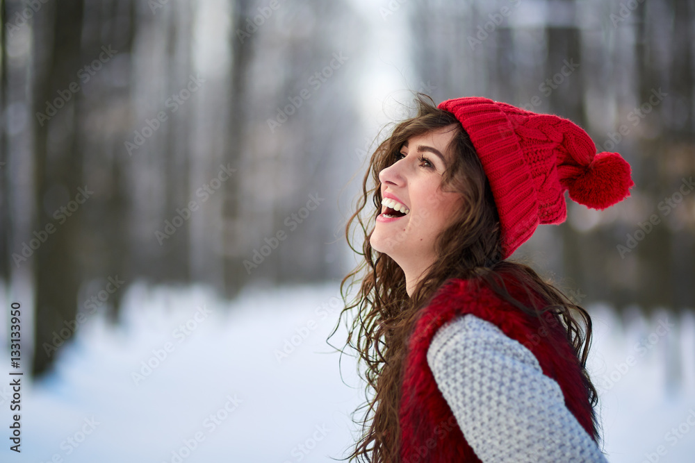 Young woman, winter portrait Young woman, winter portrait