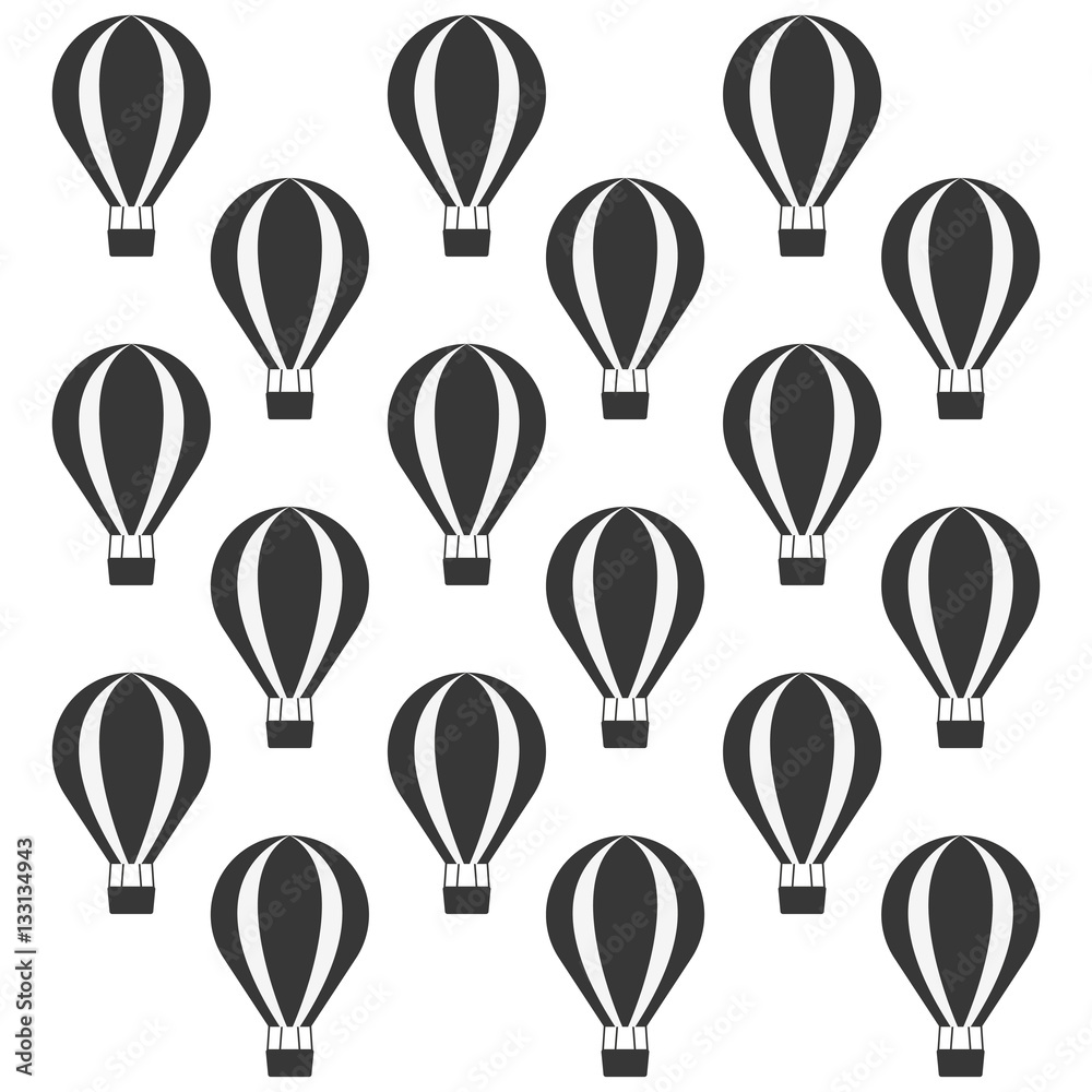 airballoon recreation vacation travel seamless pattern vector illustration eps 10