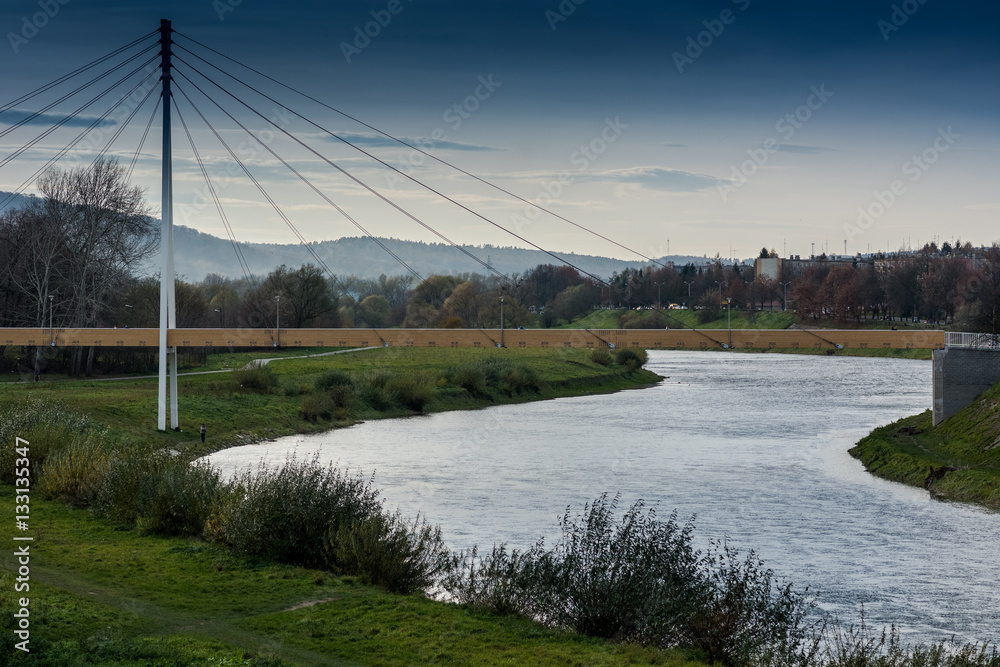 Fototapeta premium Przemyśl kładka na Rzece San