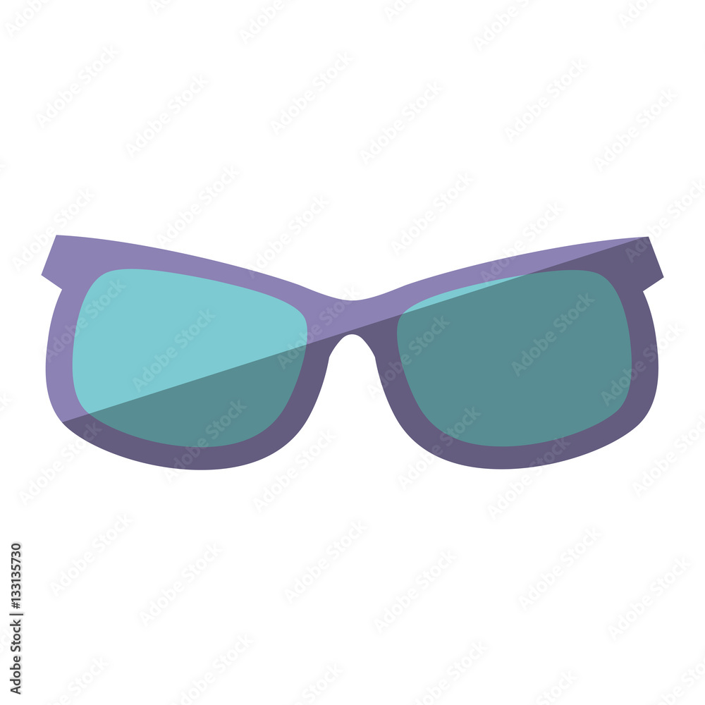 purple and blue sunglasses accessorie travel shadow vector illustration eps 10