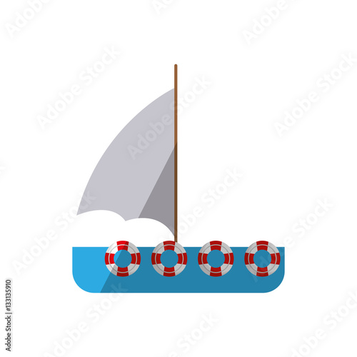 ship sail travel maritime shadow vector illustration eps 10