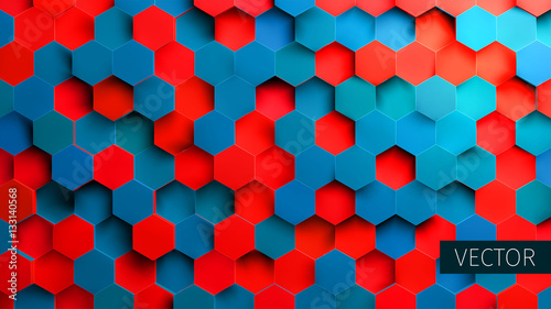 Hexagonal vector background. Toxic backdrop. Technology impression