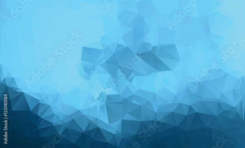 Polygonal blue background. Low poly style.