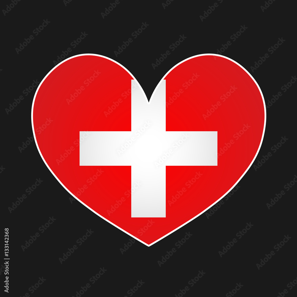 Obraz premium Switzerland heart