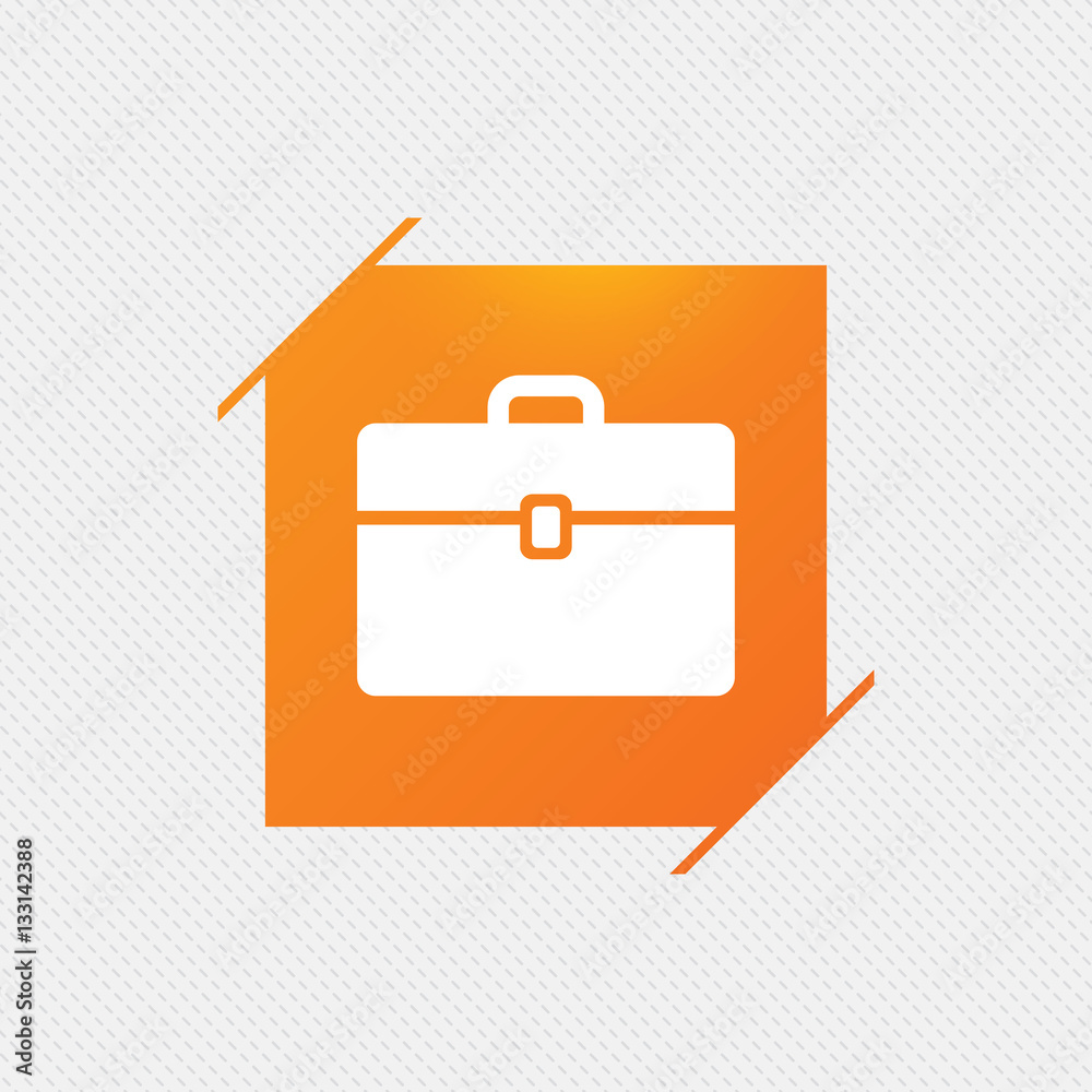 Case sign icon. Briefcase button. Case sign icon. Briefcase button.