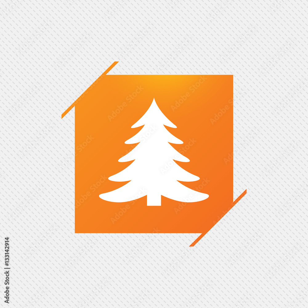 Obraz premium Christmas tree sign icon. Holidays button.