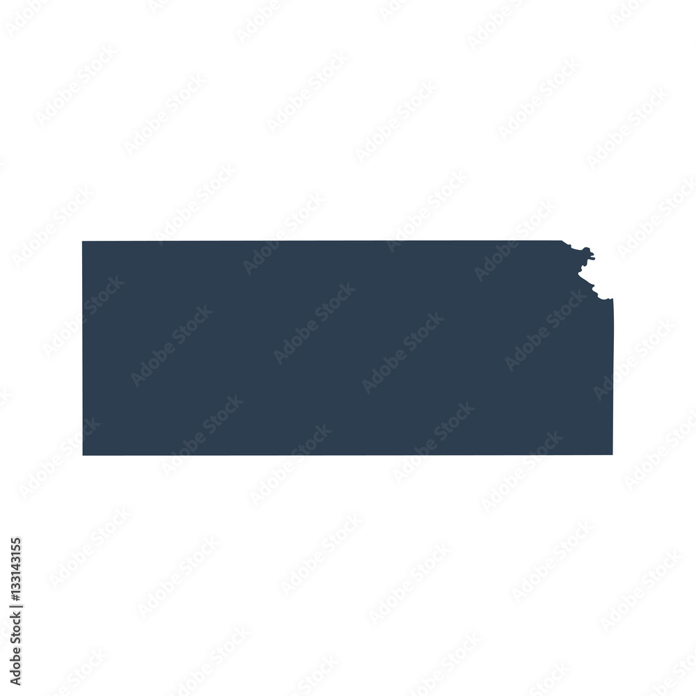 map of the U.S. state  Kansas 