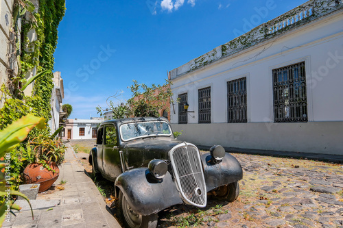 Old car in Colonia del Sacramento