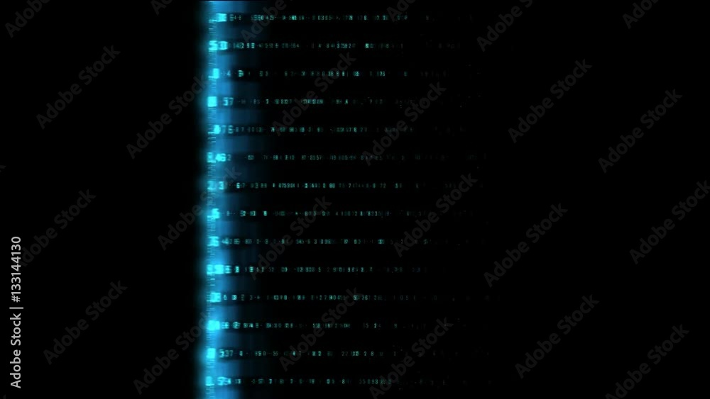 3D blue abstract scanning line with alpha channel