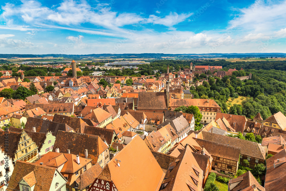 Fototapeta premium Panoramic view of Rothenburg