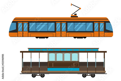 City railway transport vector illustration.