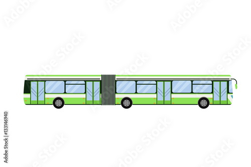 City road bus transport vector illustration.