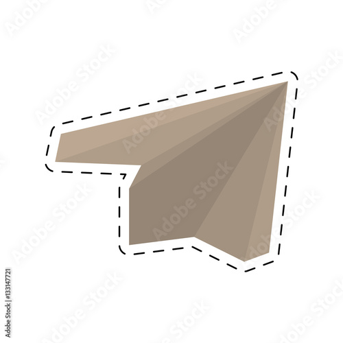 paper plane origami modeling creative cut line vector illustration eps 10