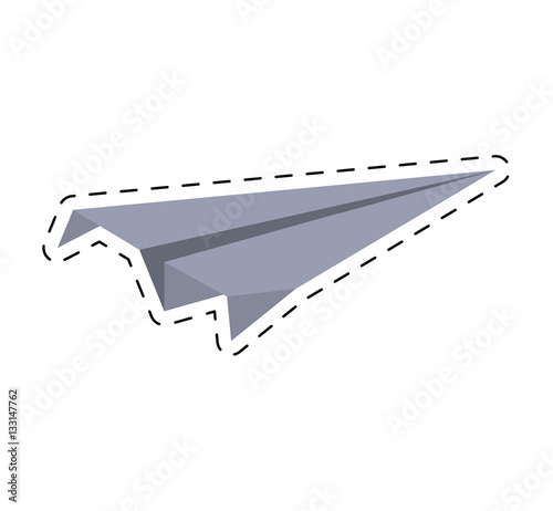 paper plane model air cut line vector illustration eps 10