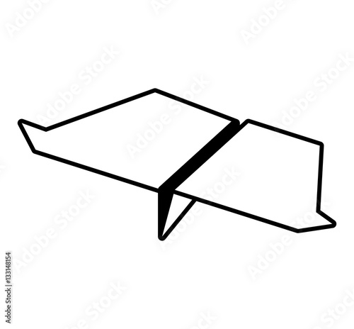paper plane style modeling light outline vector illustration eps 10