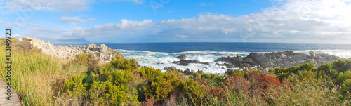 Scenic panorama showing Hermanus from Kleinmond