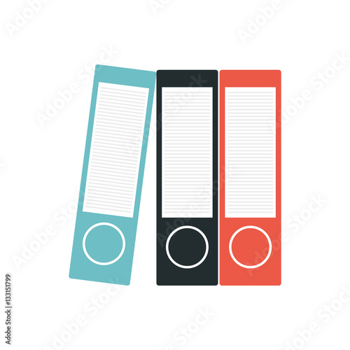 binders file folder office supplies vector illustration eps 10