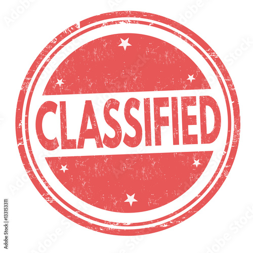 Classified sign or stamp