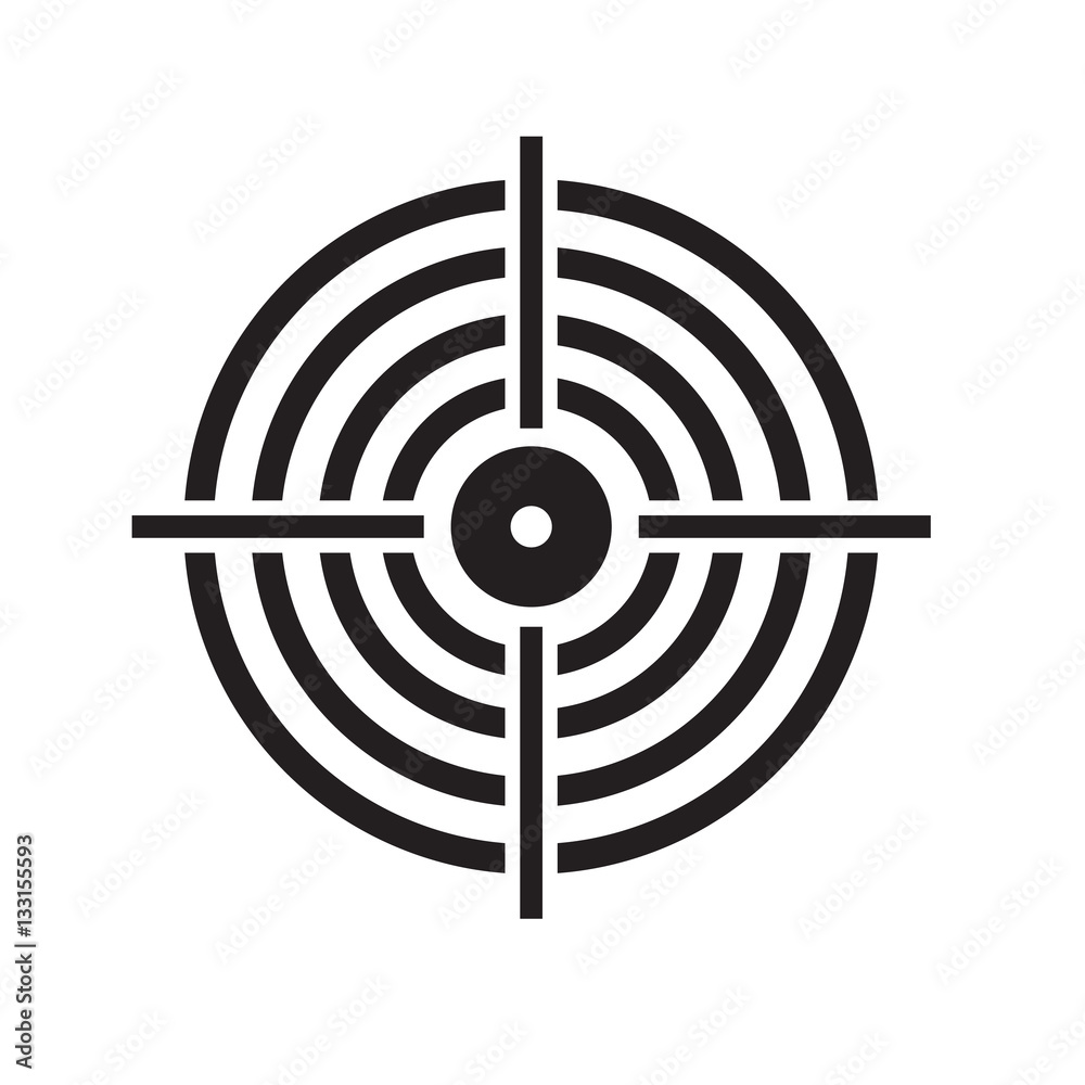 target icon on white background. target sign.