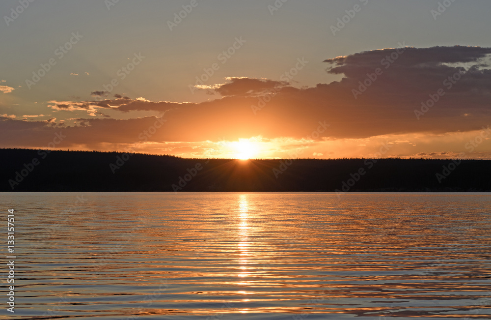 Sunset on a Wilderness Lake