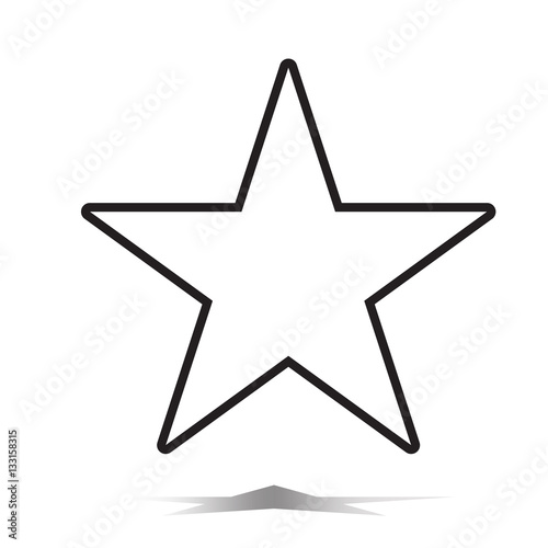star icon flat, star icon on white background. star sign.