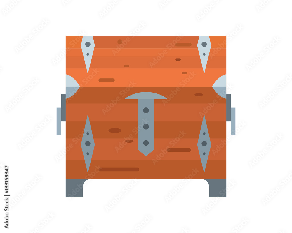 Treasure chest vector illustration.