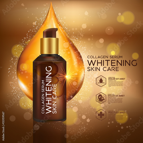 Collagen Serum Background Concept Skin Care Cosmetic