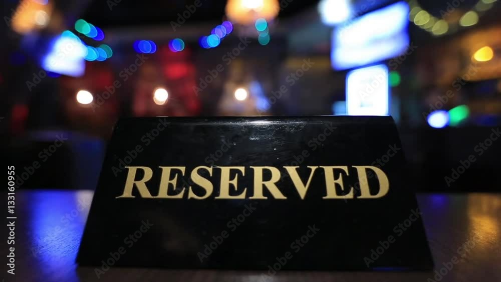 card table is reserved