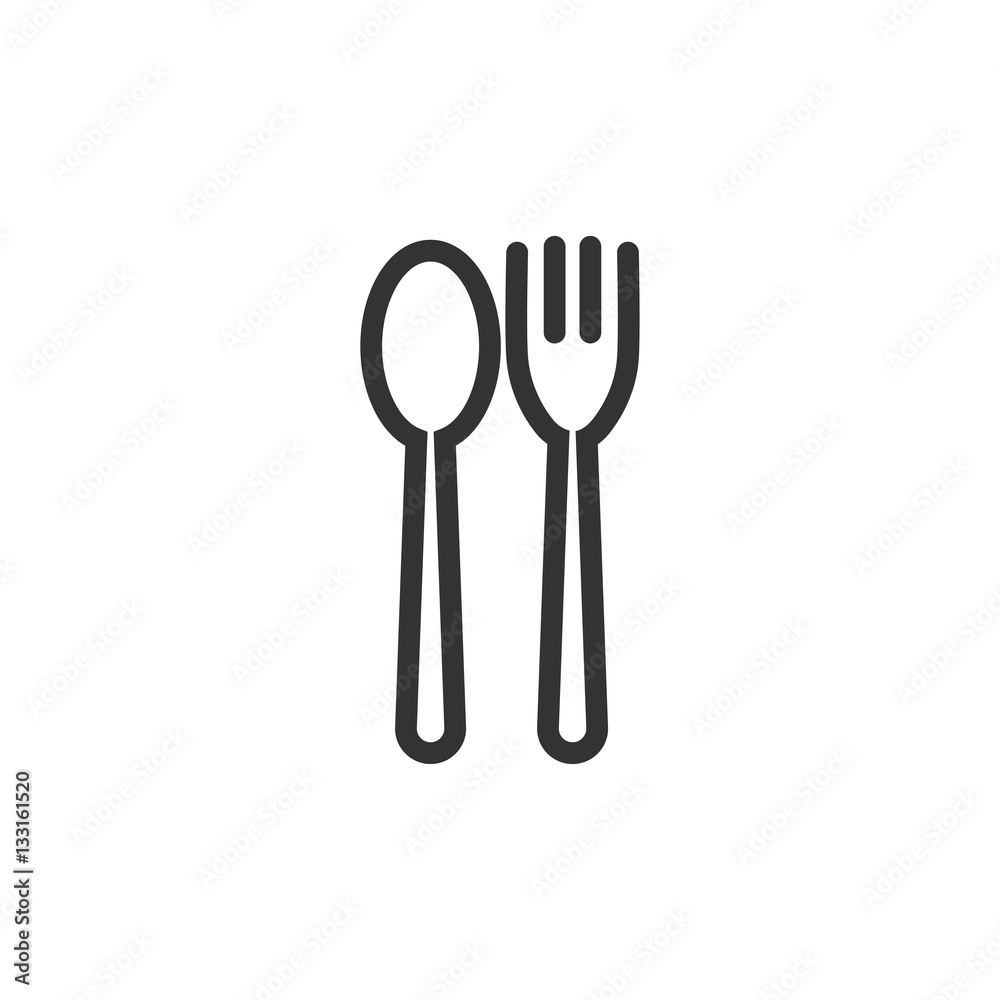 Spoon and fork Icon Spoon and fork Icon