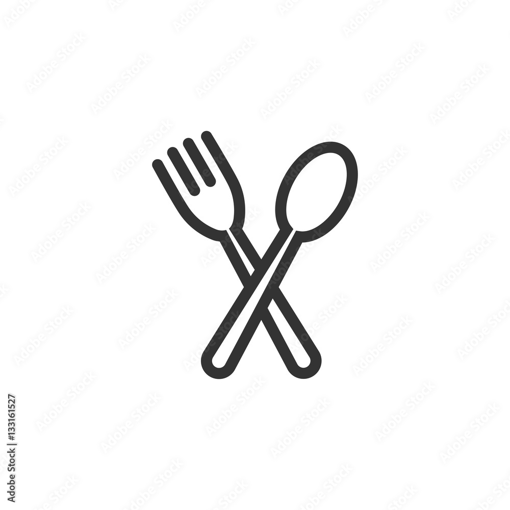 Spoon and fork Icon Spoon and fork Icon