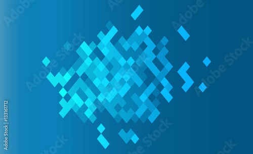 Abstract Blue Geometric Creative Rectangular Background