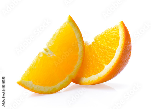 orange slice on white background