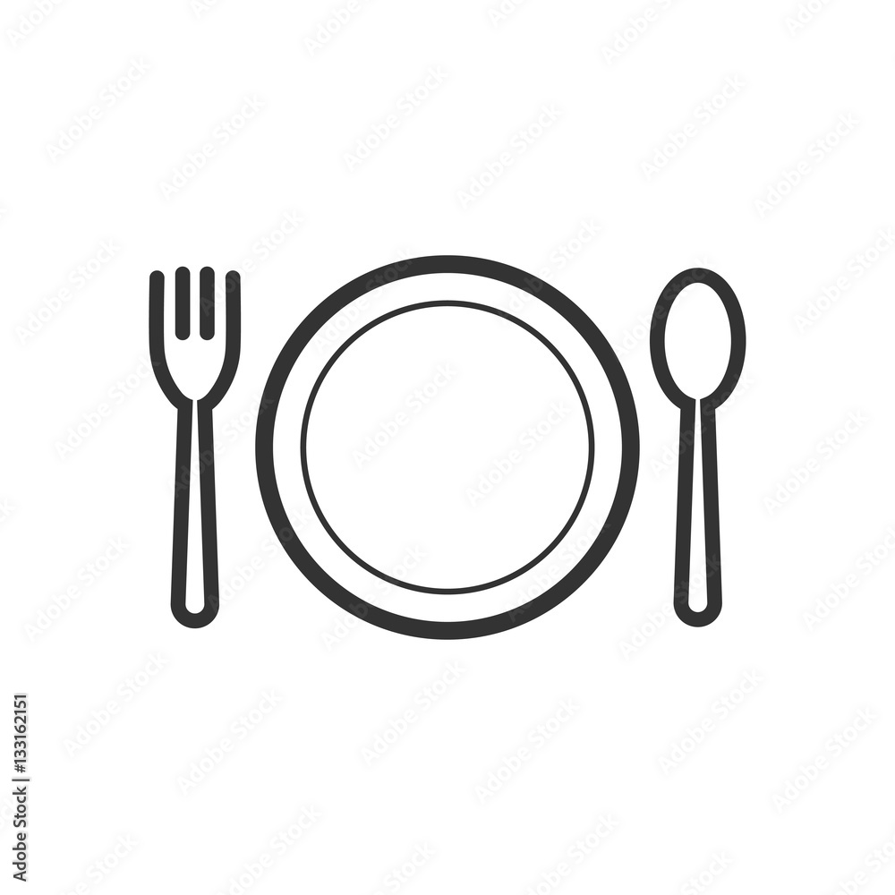 Spoon and fork Icon Spoon and fork Icon
