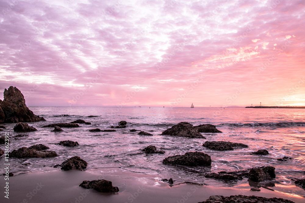 Naklejka premium Beautiful Corona Del Mar Sunset 