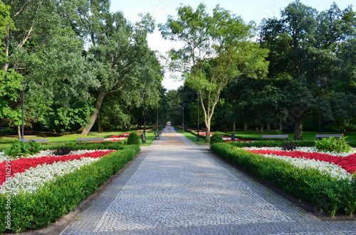 Fototapeta Naklejka Na Ścianę i Meble -  Park w Świnoujściu/Park in Swinoujscie, West Pomerania, Poland