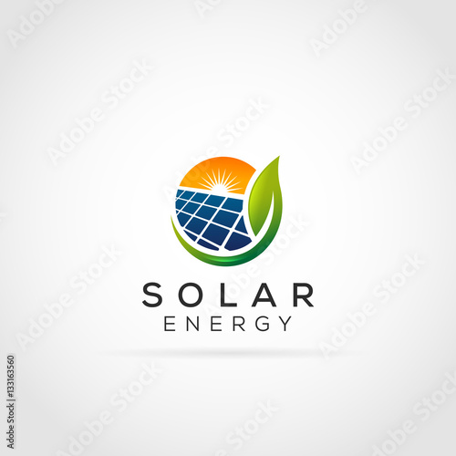 Solar Energy Vector Logo Template