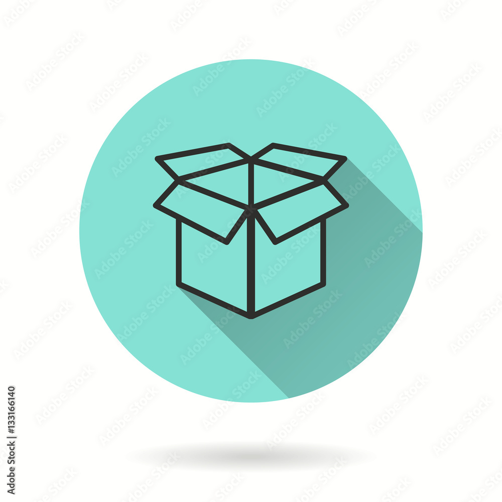 Box - vector icon. Box - vector icon.