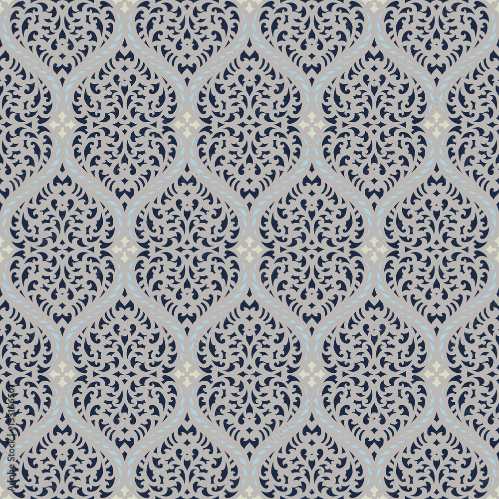 Fototapeta Vector damask seamless pattern